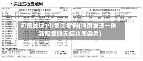 河南发现1例复阳病例(河南发现一例新冠复阳无症状感染者)-第2张图片