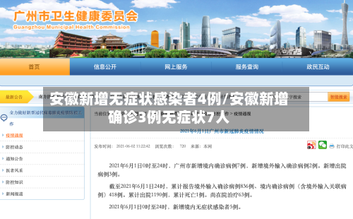 安徽新增无症状感染者4例/安徽新增确诊3例无症状7人-第1张图片