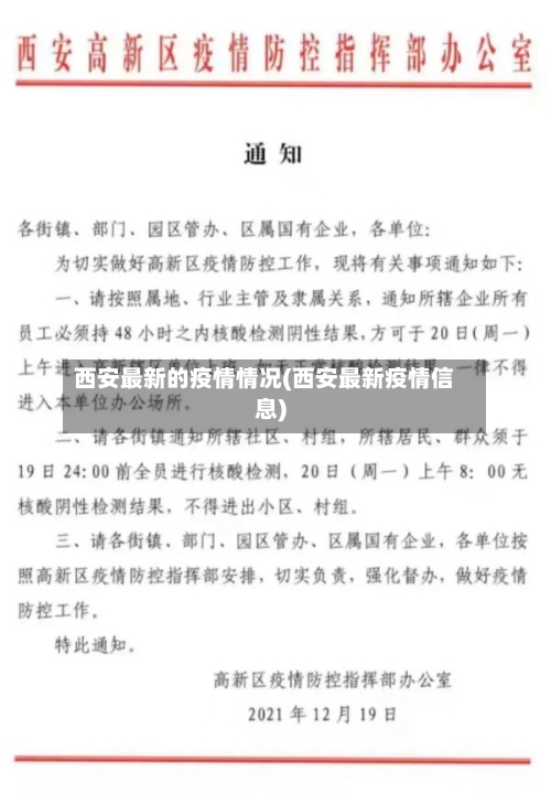 西安最新的疫情情况(西安最新疫情信息)-第1张图片