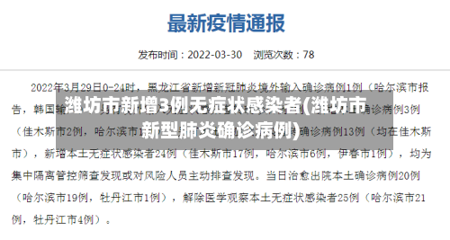 潍坊市新增3例无症状感染者(潍坊市新型肺炎确诊病例)-第3张图片